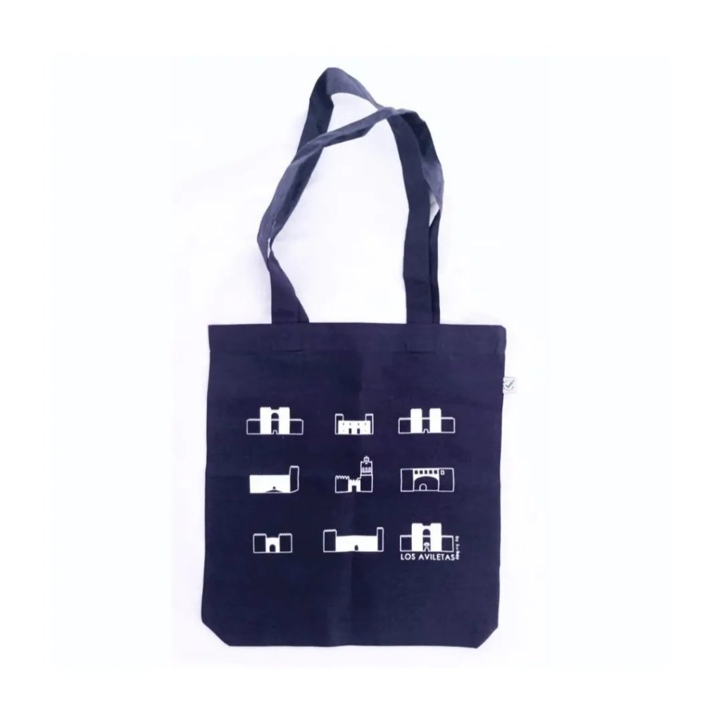 Tote bag con una ilustración personalizada de varias casas